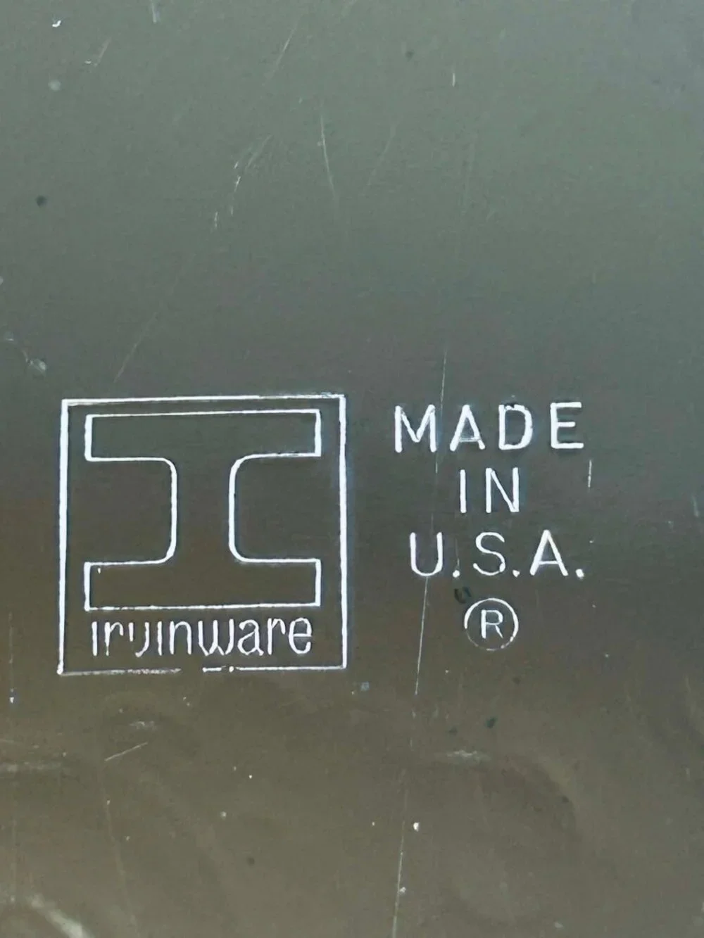 IRVINWARE USA Vint Mid-century Chrome Silverplate Etched 15